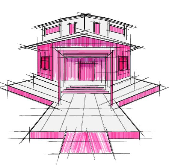 building draft blueprint sketch vector material 09