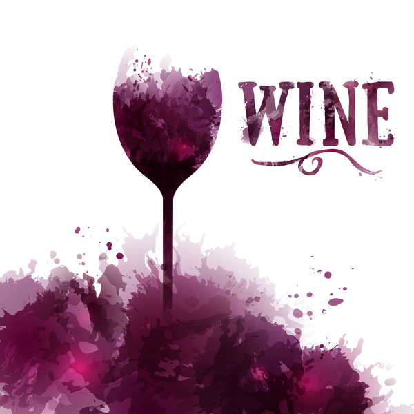 card wine text english vector