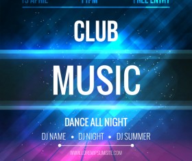 club music party flyer vectors 01