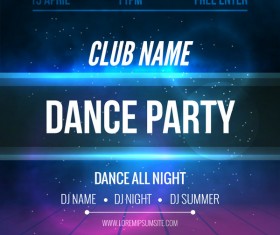 club music party flyer vectors 02