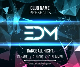 club music party flyer vectors 05