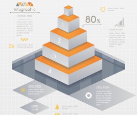 ladder business infographic vector template 02