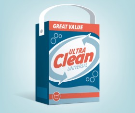 laundry detergent poster vector template