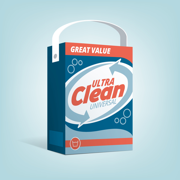 laundry detergent poster vector template