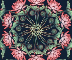 lilies flower seamless pattern vector 03