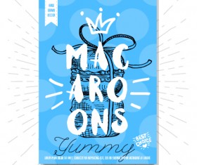 macaroons poster template vector