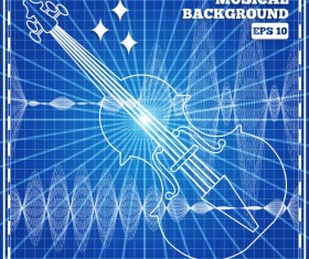 musical with mesh pattern abstract vector 01