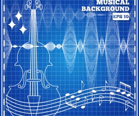 musical with mesh pattern abstract vector 02