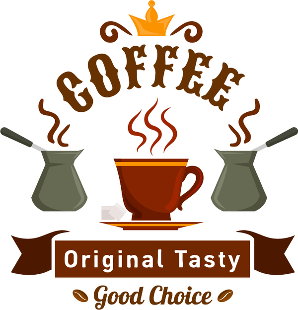 natural coffee labels vector design 04