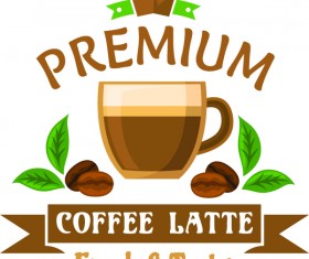 natural coffee labels vector design 05