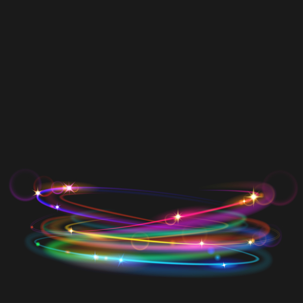 neon rings effects illustration vector 02