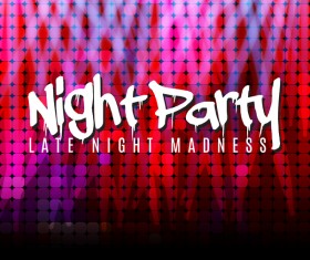 night party flyer template vector material 04