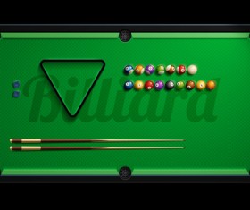pool table with billiard vector material 02