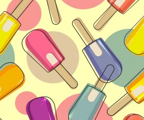 popsicle seamless pattern vector