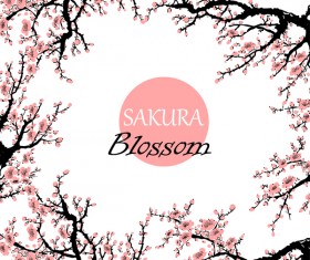 sakura blosson banner vector background 01