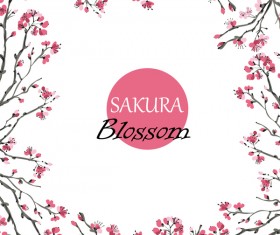 sakura blosson banner vector background 04