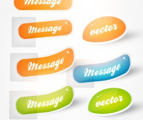 side tag sticker vector material 04