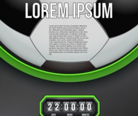 soccer background with timer design vector