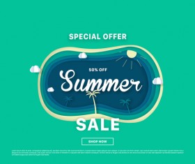 special offer summer sale background vector 01