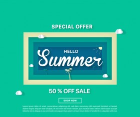 special offer summer sale background vector 03