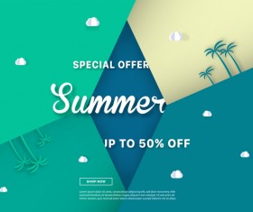 special offer summer sale background vector 04