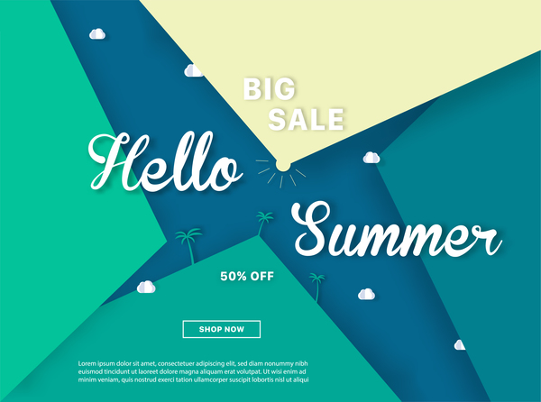 special offer summer sale background vector 06