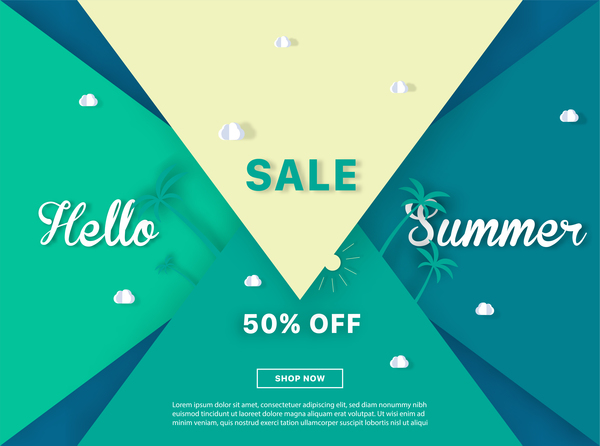 special offer summer sale background vector 07