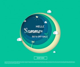 special offer summer sale background vector 09