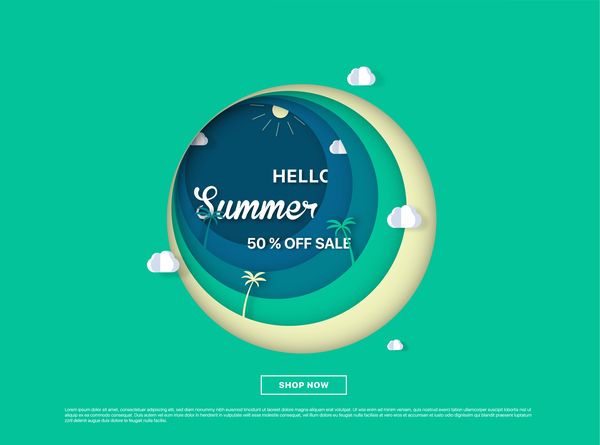 special offer summer sale background vector 09