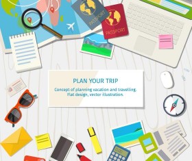 travel plan business template vector