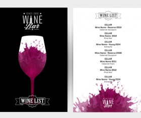 wine red stains invitation bar background vector
