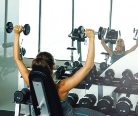 woman exercising in the gym HD picture 03