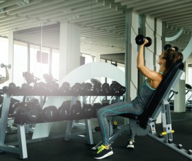 woman exercising in the gym HD picture 05