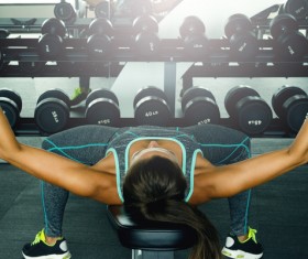 woman exercising in the gym HD picture 07