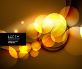 yellow circles with shining background vector 01