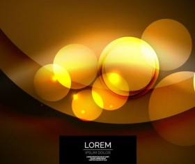 yellow circles with shining background vector 02