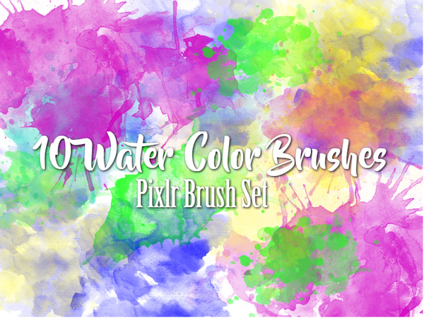 10 kind watercolor photoshop brushes