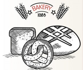 1983 Bakery retro vector 01