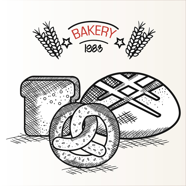 1983 Bakery retro vector 01