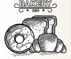 1983 Bakery retro vector 02