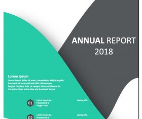 2018 Annual poster template vector 01