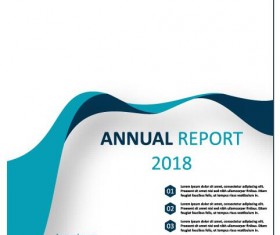 2018 Annual poster template vector 03