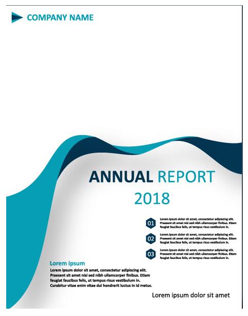 2018 Annual poster template vector 03