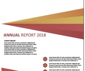 2018 Annual poster template vector 06