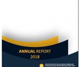 2018 Annual poster template vector 10