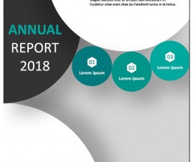 2018 Annual poster template vector 11