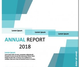 2018 Annual poster template vector 12