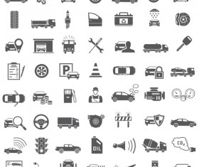 56 Auto service icons vector