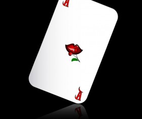 A playing cards with black background vector 01