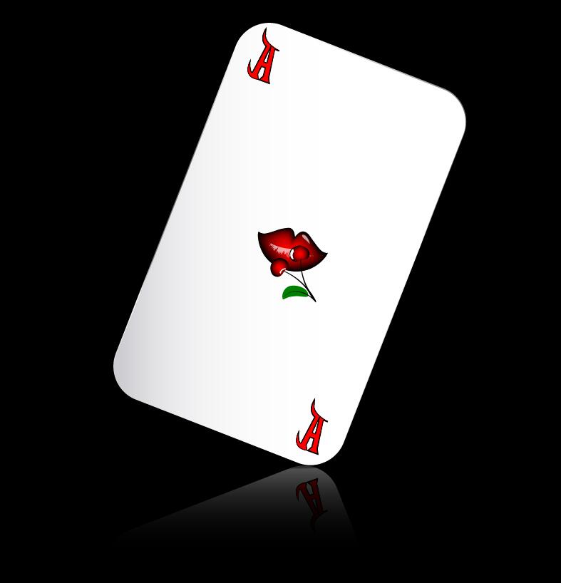 A playing cards with black background vector 01
